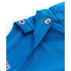 Babyhug 100% Cotton Knit Full Sleeves T-Shirt & Pyjama Night Suit Rainbow Print - Blue