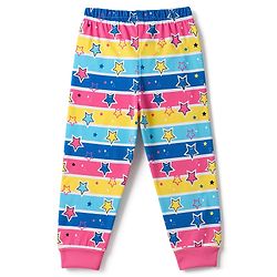 Babyhug 100% Cotton Knit Full Sleeves T-Shirt & Pyjama Night Suit Rainbow Print - Blue