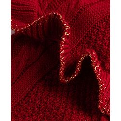 Babyhug Knit Full Sleeves Pullover Sweater With Cable Knit Design - Red