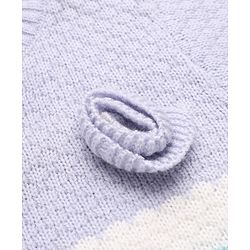Babyhug Knit Full Sleeves Striped Pullovers - Purple