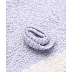 Babyhug Knit Full Sleeves Striped Pullovers - Purple