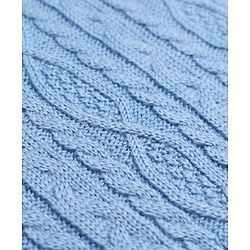 Babyhug Cable Knit Pullover with Full Sleeves in Light Blue