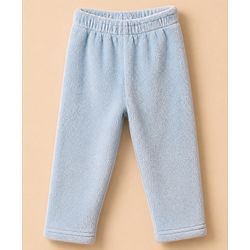 Babyhug Disney 100% Cotton Fleece Knit Full Sleeves Winter Wear Suit With Stitch Graphic - Light Blue