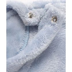 Babyhug Disney 100% Cotton Fleece Knit Full Sleeves Winter Wear Suit With Stitch Graphic - Light Blue