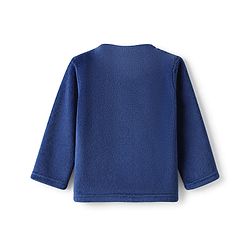 Babyhug Disney 100% Cotton Fleece Knit Full Sleeves Winter Wear Suit With Mickey Mouse Graphic - Navy Blue