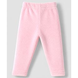 Babyhug Disney Fleece 100% Cotton Knit Full Sleeves Winter Wear Suit With Minnie Mouse Graphic - Light Pink
