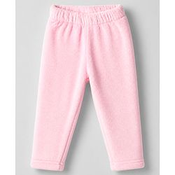 Babyhug Disney Fleece 100% Cotton Knit Full Sleeves Winter Wear Suit With Minnie Mouse Graphic - Light Pink