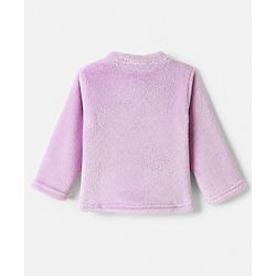 Babyhug Disney Fleece Knit Full Sleeves Winter Wear Suit With Marie Graphic - Lavender