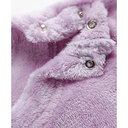 Babyhug Disney Fleece Knit Full Sleeves Winter Wear Suit With Marie Graphic - Lavender
