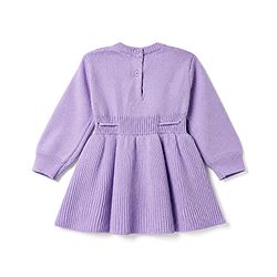 Babyhug Knit Full Sleeves Woollen Dress With Cable Knit Design - Yellow