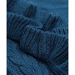 Babyhug Knit Full Sleeves Woollen Dress With Cable Knit Design - Yellow
