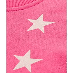 Babyhug Cotton Knit Full Sleeves Winter Wear Co-ords With Star Design - Pink
