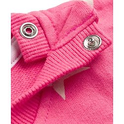 Babyhug Cotton Knit Full Sleeves Winter Wear Co-ords With Star Design - Pink