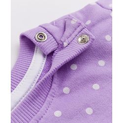 Babyhug Cotton Knit Full Sleeves Winter Wear Co-ords With Polka Dot Design - Lavender