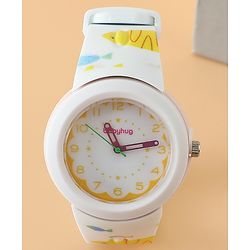 Babyhug Free Size Boy Round Analog Kids Watch - White