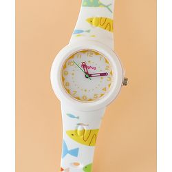 Babyhug Free Size Boy Round Analog Kids Watch - White