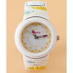 Babyhug Free Size Boy Round Analog Kids Watch - White