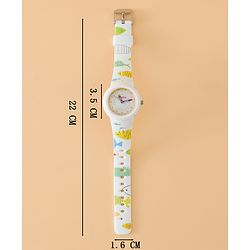 Babyhug Free Size Boy Round Analog Kids Watch - White