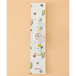 Babyhug Free Size Boy Round Analog Kids Watch - White