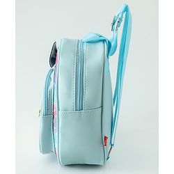 Babyhug Fashion Backpacks With Bow & Floral Applique -Blue