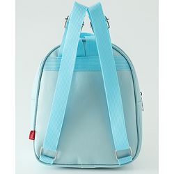 Babyhug Fashion Backpacks With Bow & Floral Applique -Blue