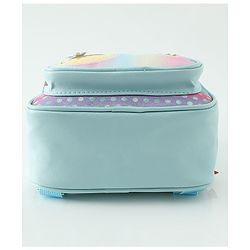 Babyhug Fashion Backpacks With Bow & Floral Applique -Blue