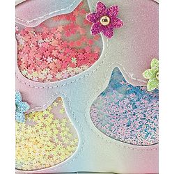 Babyhug Fashion Backpacks With Bow & Floral Applique -Blue