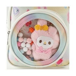 Babyhug Fashion Backpacks With Labubu Doll Applique - Beige