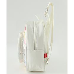 Babyhug Fashion Backpacks With Labubu Doll Applique - Beige