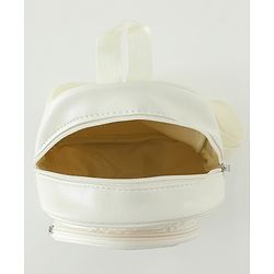 Babyhug Fashion Backpacks With Labubu Doll Applique - Beige