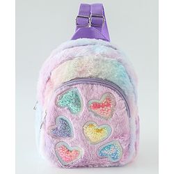 Babyhug Free Size Fashion Backpacks with Hearts - Pink