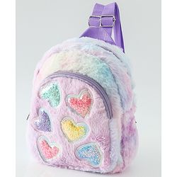 Babyhug Free Size Fashion Backpacks with Hearts - Pink