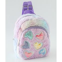 Babyhug Free Size Fashion Backpacks with Hearts - Pink