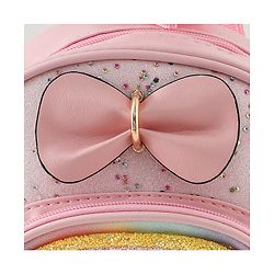 Babyhug Fashion Backpacks With Rainbow Applique - Pink
