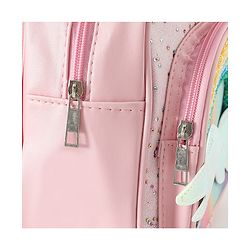 Babyhug Fashion Backpacks With Rainbow Applique - Pink
