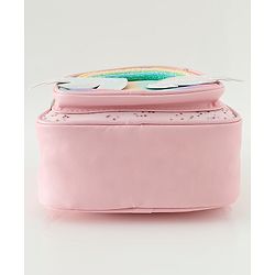 Babyhug Fashion Backpacks With Rainbow Applique - Pink