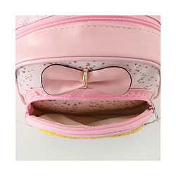 Babyhug Fashion Backpacks With Rainbow Applique - Pink