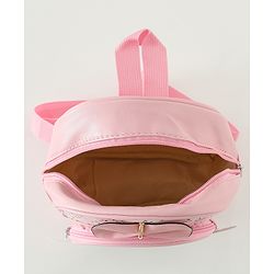 Babyhug Fashion Backpacks With Rainbow Applique - Pink