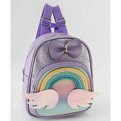 Babyhug Fashion Backpacks With Rainbow Applique - Pink