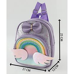 Babyhug Fashion Backpacks With Rainbow Applique - Pink