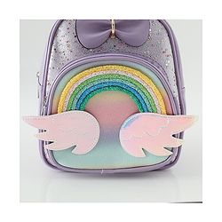 Babyhug Fashion Backpacks With Rainbow Applique - Pink
