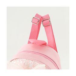 Babyhug Free Size Fashion Sequined Backpack with Bow, Carrot and Rabbit applique - Blue