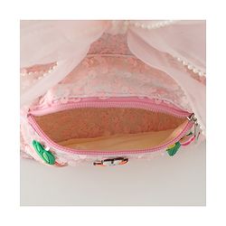 Babyhug Free Size Fashion Sequined Backpack with Bow, Carrot and Rabbit applique - Blue