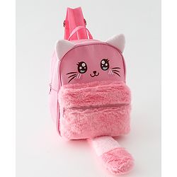 Babyhug Free Size Fashion Backpacks Kitty design - Pink