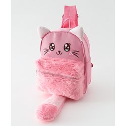 Babyhug Free Size Fashion Backpacks Kitty design - Pink