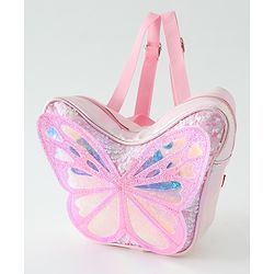 Babyhug Free Size Fashion Backpacks Butterfly design - Pink