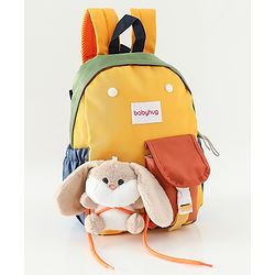 Babyhug Fashion Backpacks With Rabbit Applique - Yellow