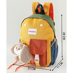 Babyhug Fashion Backpacks With Rabbit Applique - Yellow