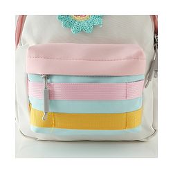 Babyhug Fashion Backpacks With Floral Applique - Pink