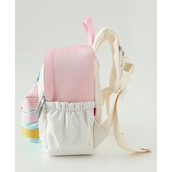 Babyhug Fashion Backpacks With Floral Applique - Pink